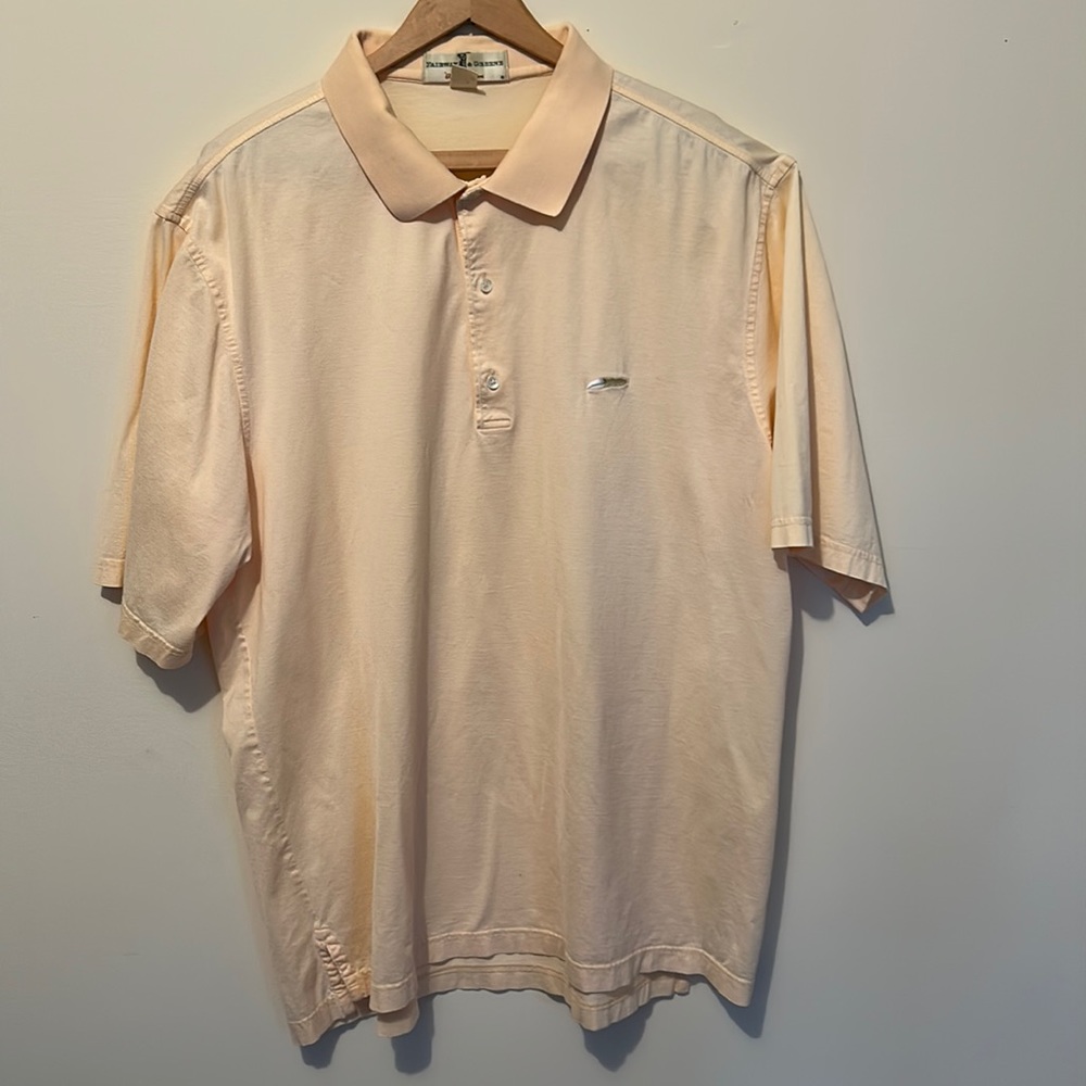 Fairway & Greene Men’s Golf Polo Shirt Size XL 100% Cotton Logo Light Yellow